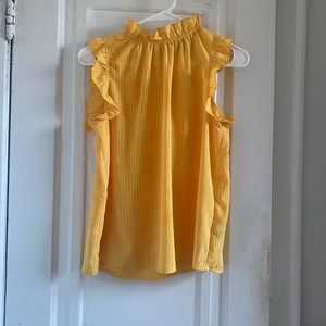 Who What Wear Yellow Sleeveless Blouse